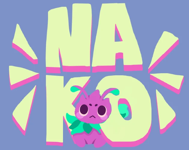 NAKO artwork with a purple creature and colourful lettering