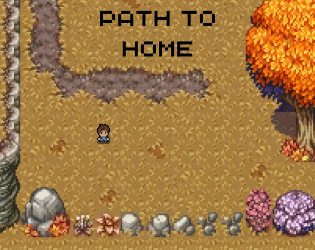 Pixel art title screen for Path to Home